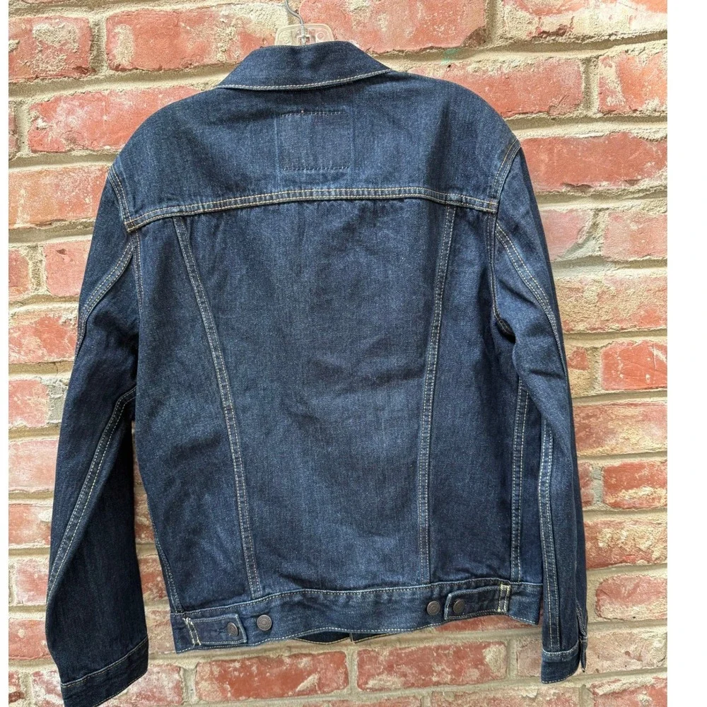 Levis Mens Trucker Jacket Dark‎ Wash Indigo Denim 723340134 Size M NEW - Picture 4 of 7